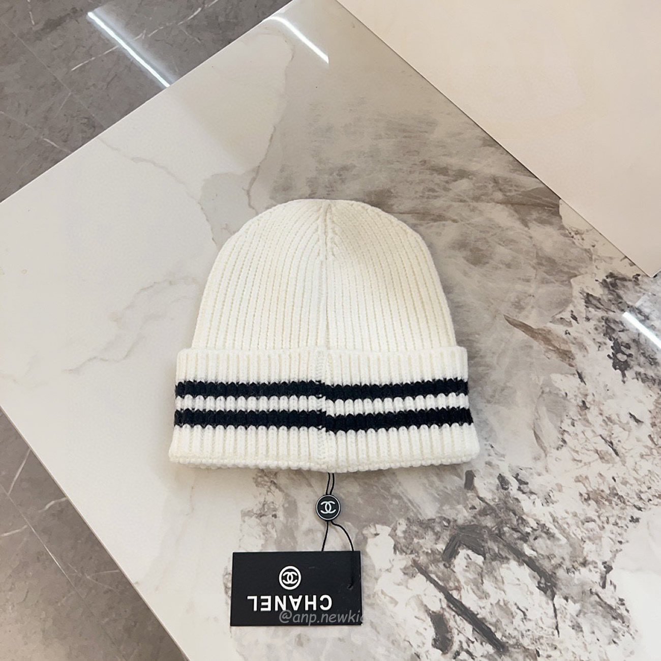 Chanel Knitted Cold Hat White Black Gray Brown (11) - newkick.vip